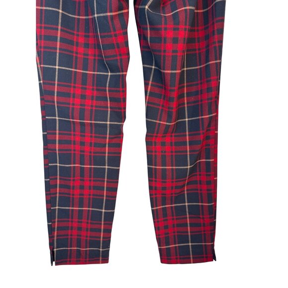 Zara Medium Basic Red & Black Plaid Pants - Picture 12 of 12